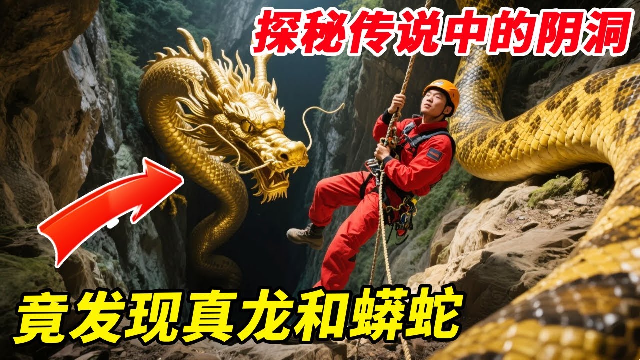 探秘传说中的阴洞，村里老奶奶说有龙蟒作祟，沿着黑暗前行，竟发现未知生物！【户外小北哥】