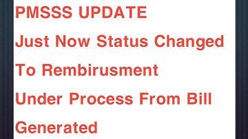 PMSSS UPDATE STUDENTS PAYMENT STATUS CHANGED FROM BILL GENERATED TO REMBIRUSMENT UNDER PROCESS.
