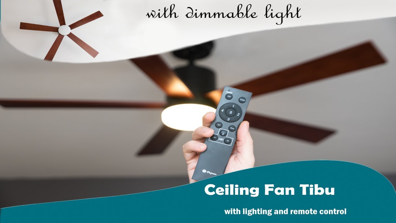 Energy Saving Ceiling Fan Pepeo Tibu 132cm With Light Product Video