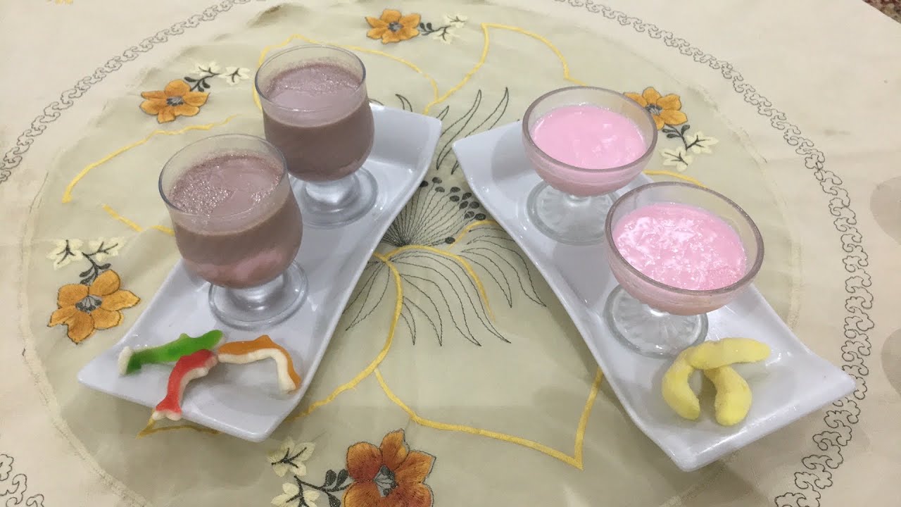 طريقة فلو بنكهة فراولة و شوكولا سهلة تحضير - YouTube