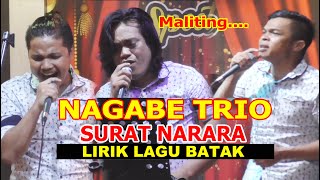 NAGABE TRIO - SURAT NARARA + LIRIK LAGU BATAK II VIDEO HD
