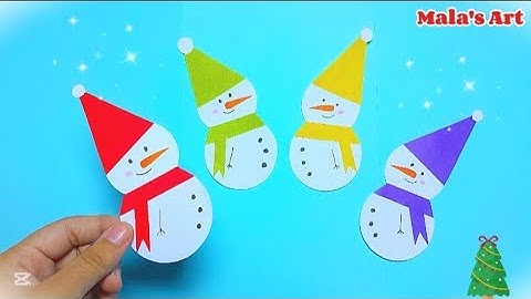 Easy paper snowman | Christmas paper crafts 2025 | Mala