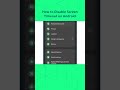 How to Disable Screen Timeout on Android  #Android #ScreenTImeout