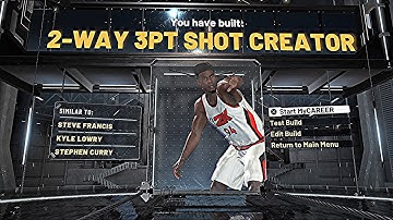 BEST 2 WAY 3PT SHOT CREATOR POINT GUARD BUILD ON NBA 2K20