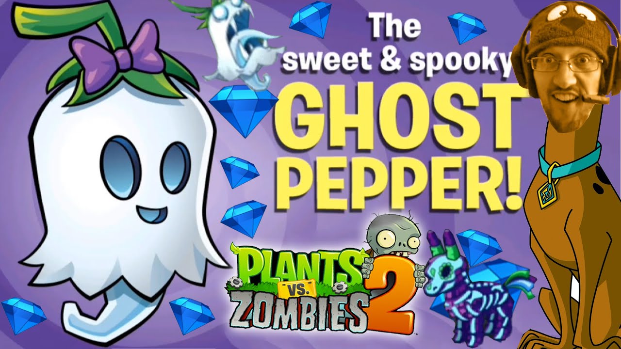 Lets Play Pvz 2 The Ghost Pepper W Skeleton Zombie Halloween Pinata Party Overdub Youtube - me vs zombie 2 ghost a skeleton and slenderman roblox