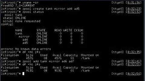 FreeBSD/ZFS - add/replace example