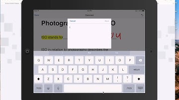 Working with a PDF file on an iPad in Adobe Reader