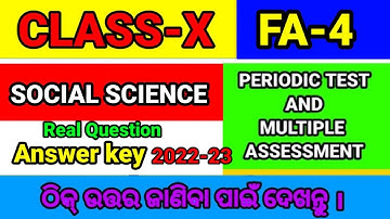 10th class FA 4 Social Science answer key Periodic test and Multiple assessment 2022-23