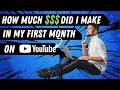 Exactly how much money i made in my first month on youtube