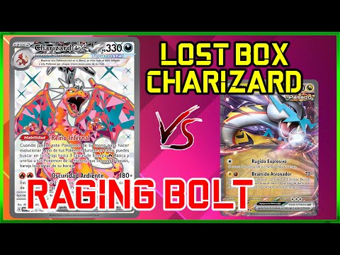 ¡Lucha de Titanes! LOST BOX CHARIZARD vs RAGINBOLT con PELARENA - Pokemon TCG partida en ESPAÑOL