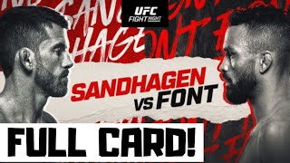 UFC Fight Night Sandhagen vs Font Predictions & Full Card Breakdown - UFC Nashville Betting Tips