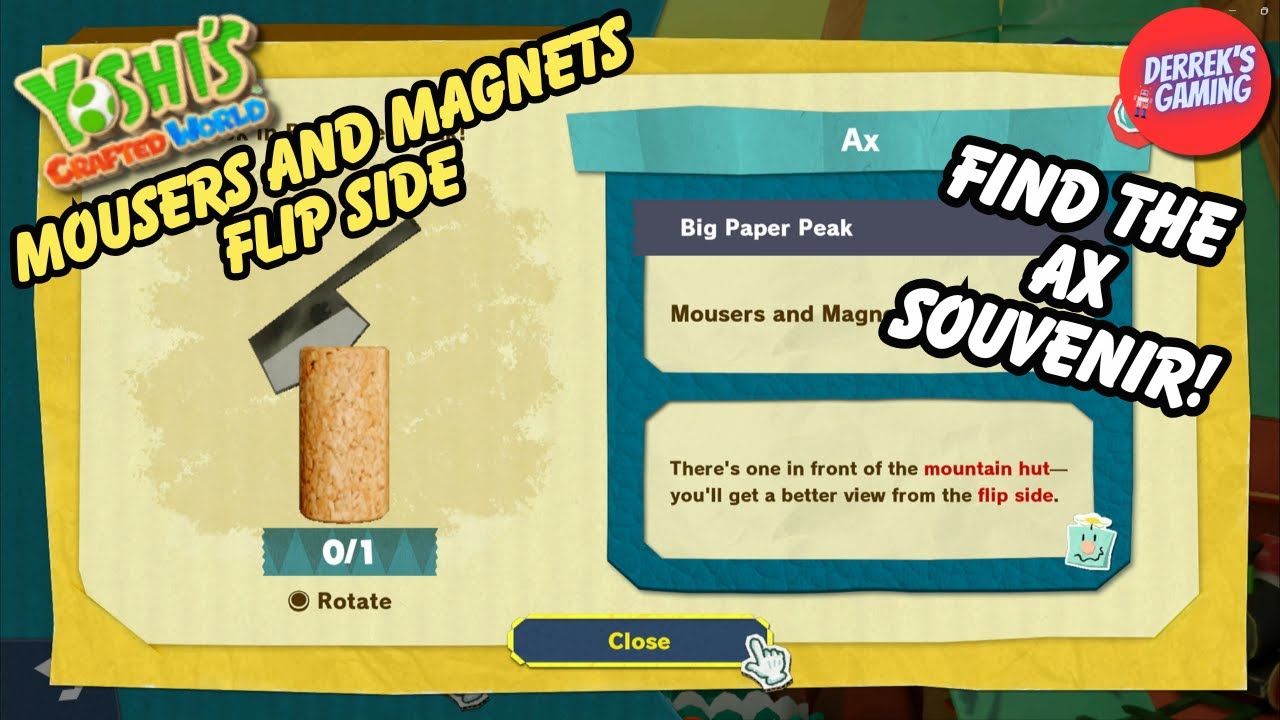 Yoshi's Crafted World | Flip Side Mousers and Magnets | Ax