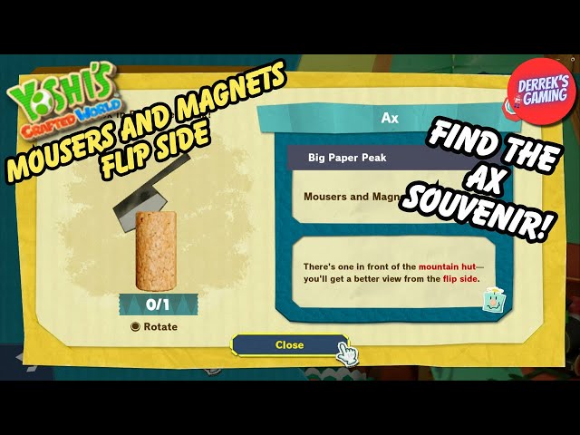 Yoshi's Crafted World | Flip Side Mousers and Magnets | Ax
