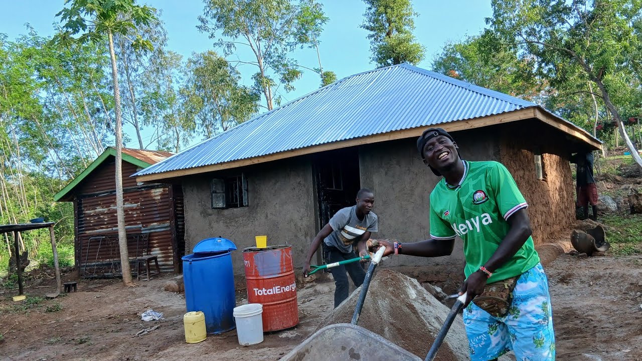 Good news is finally here🥳🙏Plastering my grandma’s house 🏠