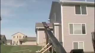 Homemade Water Slide Fail