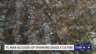 Authorities charge man with sparking deadly January wildfire that leveled LA neighborhoods