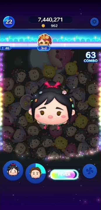 [Tsum Tsum Stadium] Hans skill level 3 with Vanellope skill level 4