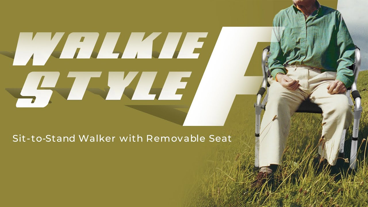 Walkie Style F Lightweight Folding Walker/Walking Frame with Removable Seat with 1 Year Warranty