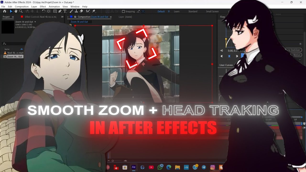 Smooth zoom in + Head tracking in after effects. - YouTube
