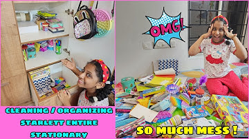 Starlett Entire Stationary Cleaning & Organising | Clean The Messy Cabinet #mamaearth #CocoSoftCare