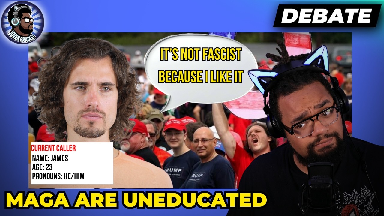 Fascist loving MAGA lets the MASK SLIP || JOVAN DEBATES