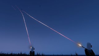 ArmA 3 - U.S. C-RAM Firing Tracers - U.S. Military Base shot Down Fighter Jet - Phalanx CIWS