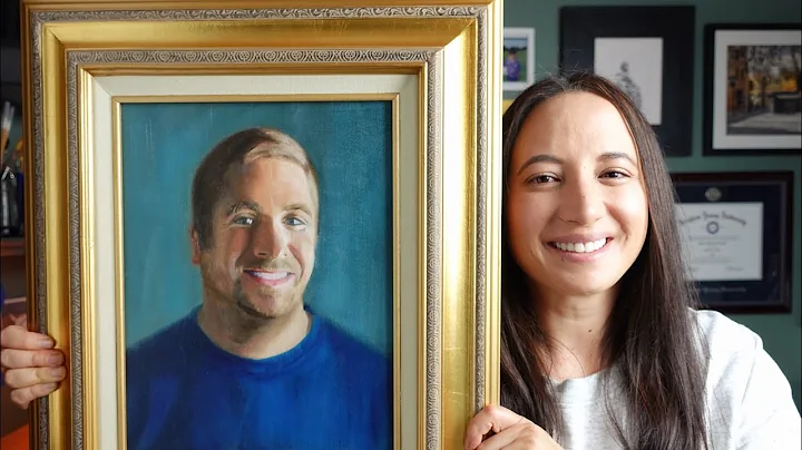 Painting an oil portrait of my husband
