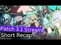 Patch 3.0 Livestream | Quick Recap/Summary