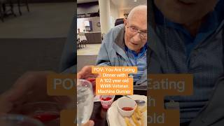 Dinner with 102 Year Old WW2 Machine Gunner Crew Member#us#france #dday #GOD #BHAGWANJI #JESUS #LORD