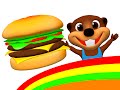 "Happy Hamburger" | I'm Happy Song & More, Kids Make a Burger & Hot Dog, ESL Feelings & Food Songs