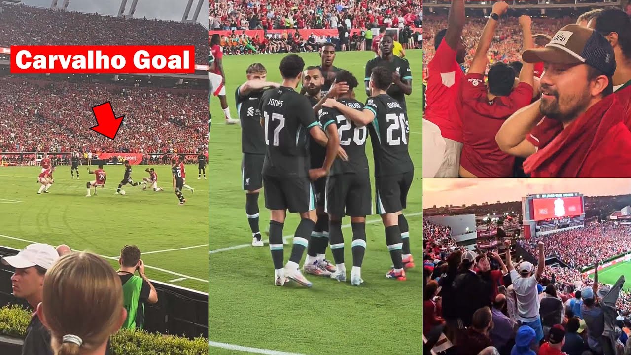 Liverpool Fans Reactions to Carvalho, Jones & Tsimikas Goals vs Manchester United