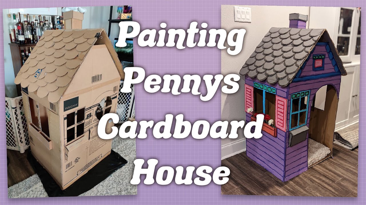 Painting Penny's Cardboard House!