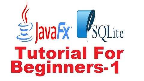 JavaFx Sqlite Database Tutorial 1 - Introduction and Setting Up Sqlite Database