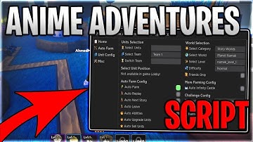 Anime Adventures Script GUI / Hack - AUTO FARM, INFINITE GEMS, DUPE UNITS | 2023