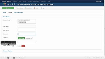DP Upcoming Event Module Setup