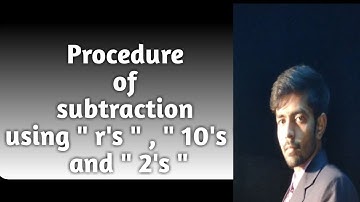 Procedure of subtraction using r