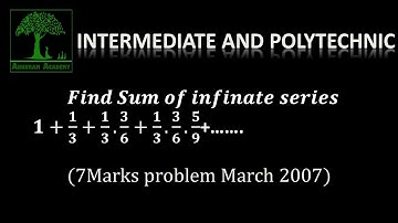 Intermediate Second Year sum of  infinite series