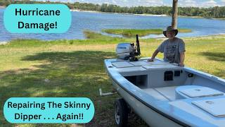 Today's Project: The Skinny Dipper Fishing Skiff Was Damaged By A Hurricane! Can It Be Repaired?