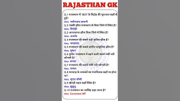 Rajasthan gk questions | rajasthan gk most important questions bstc 2025 | Kushwah Classes #shorts