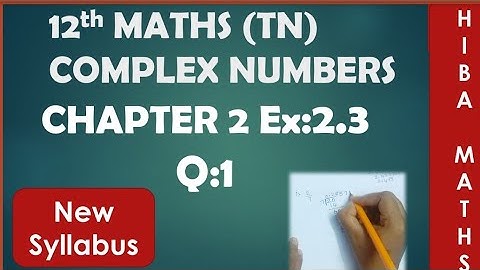 12th maths chapter 2 exercise 2.3 question 1 tn syllabus hiba maths