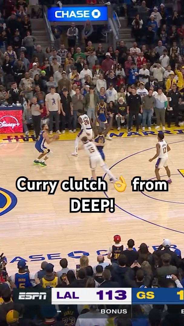Curry ties the game with a DEEP triple! ?