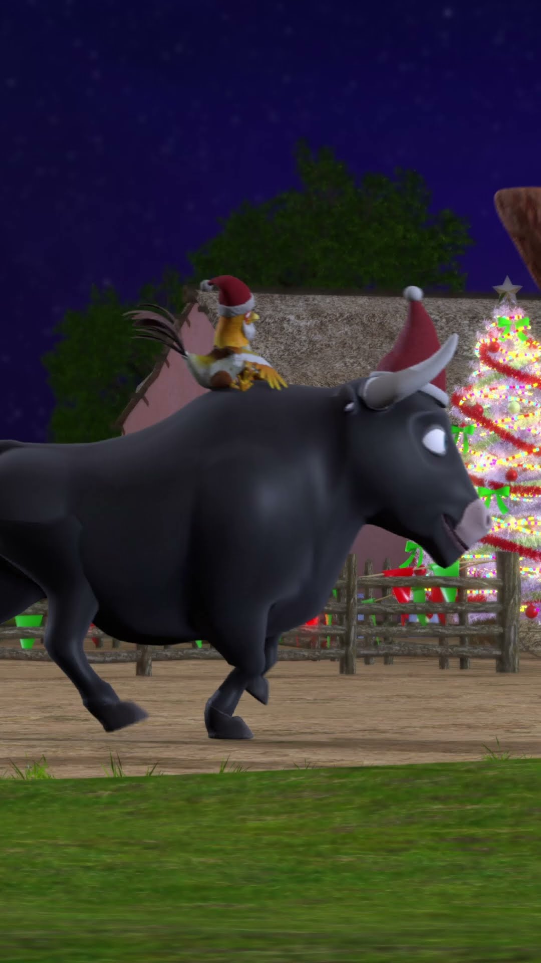 Noite mágica! ? Meu querido Toro Lolo ? #Natal #short