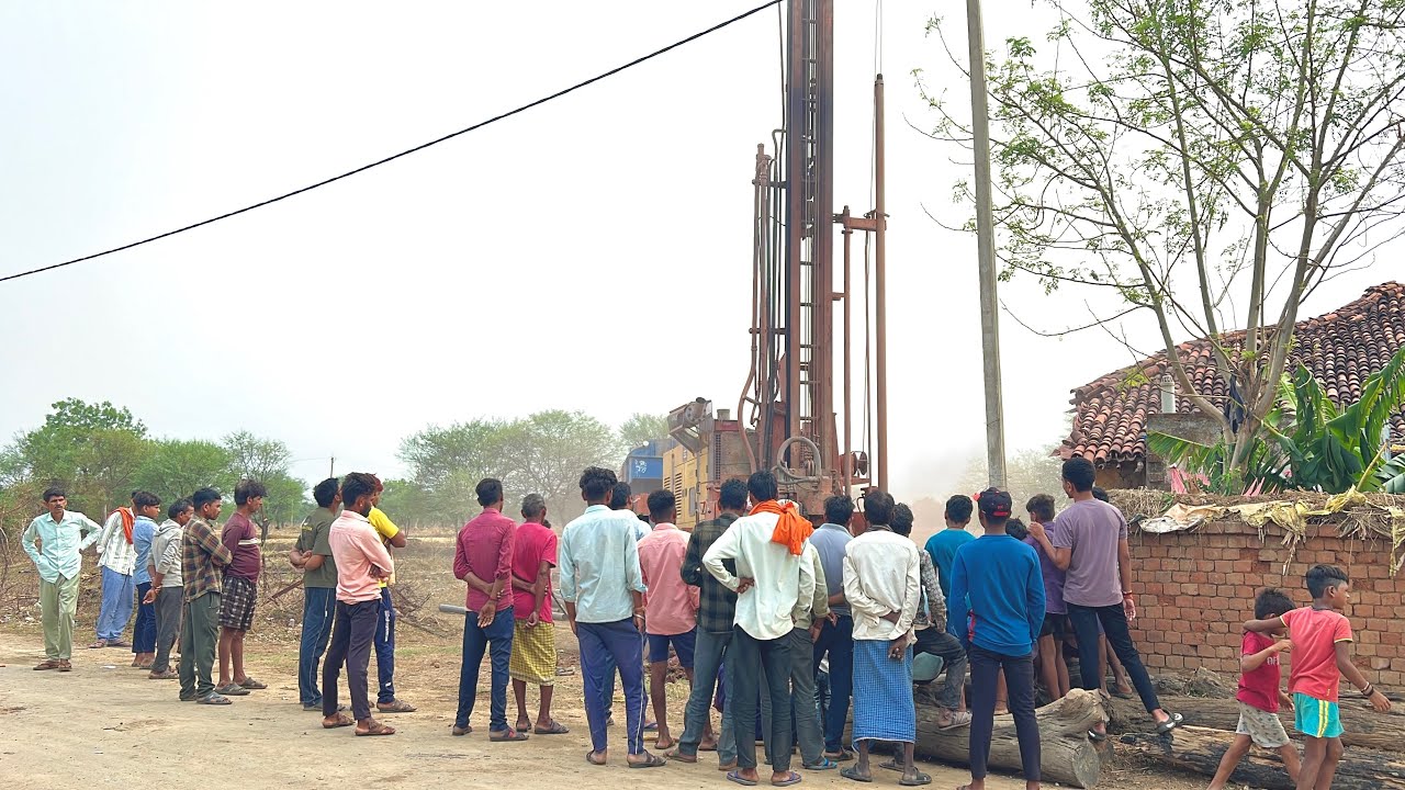 Borewell Drilling - 3 Hp Motor 200 Feet Deep boring With Coconut water checking Method | Borewells