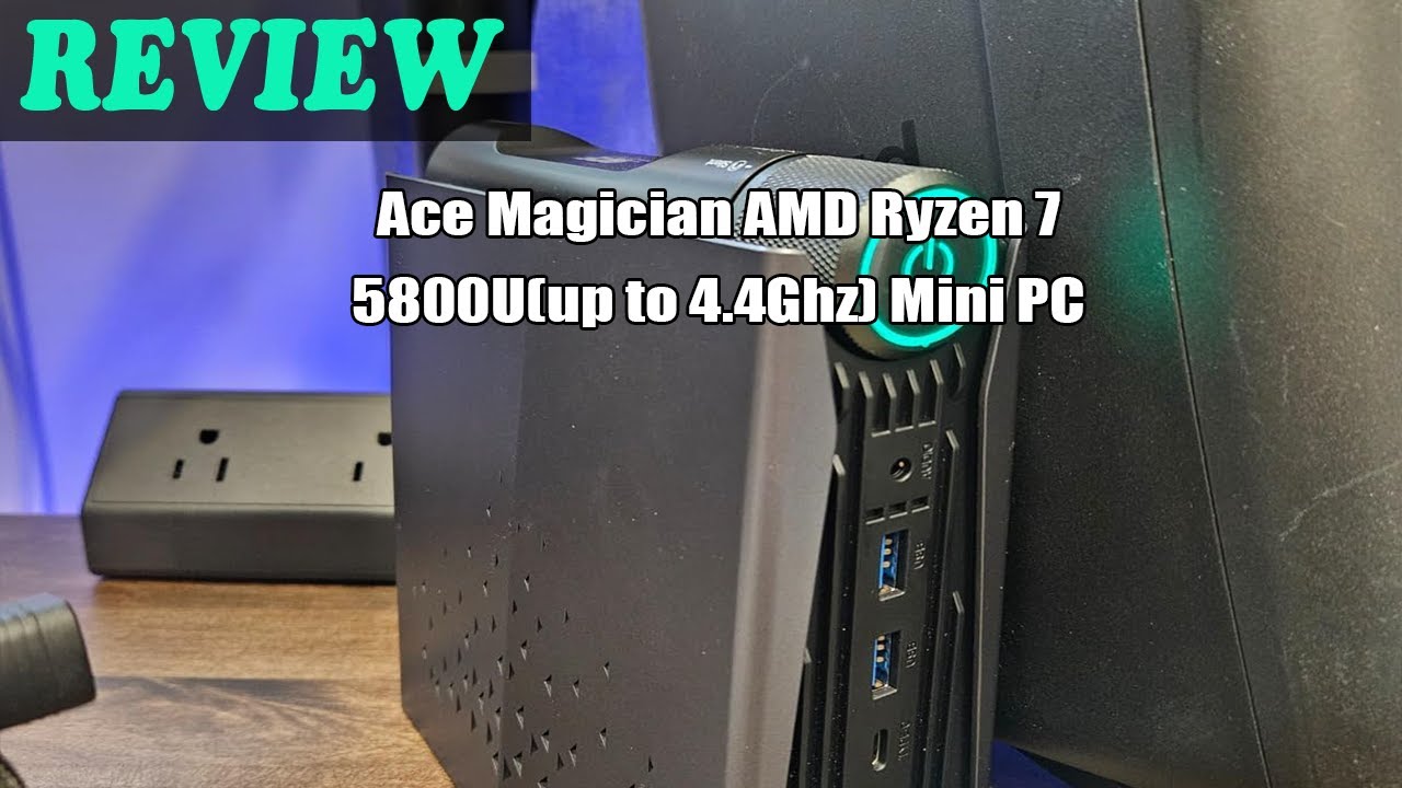 ACEMAGICIAN [Gaming PC] Ryzen Mini PC, AMD Ryzen 7 5800U 16GB DDR4 512GB  NVME SSD Mini Desktop Computer,11 Pro Mini PC Gaming[WiFi6/BT5.2] [4K  UHD/RGB