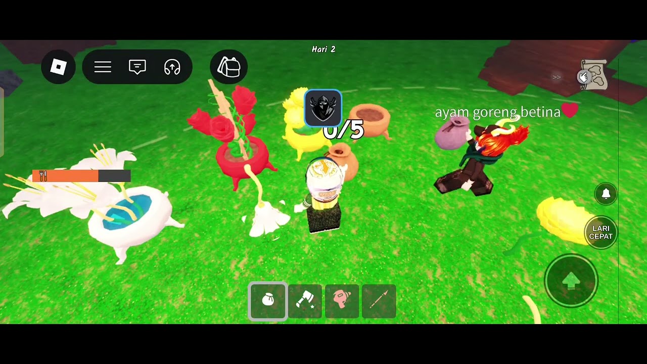 aku bertahan di 99 night in teh forest guys🗿