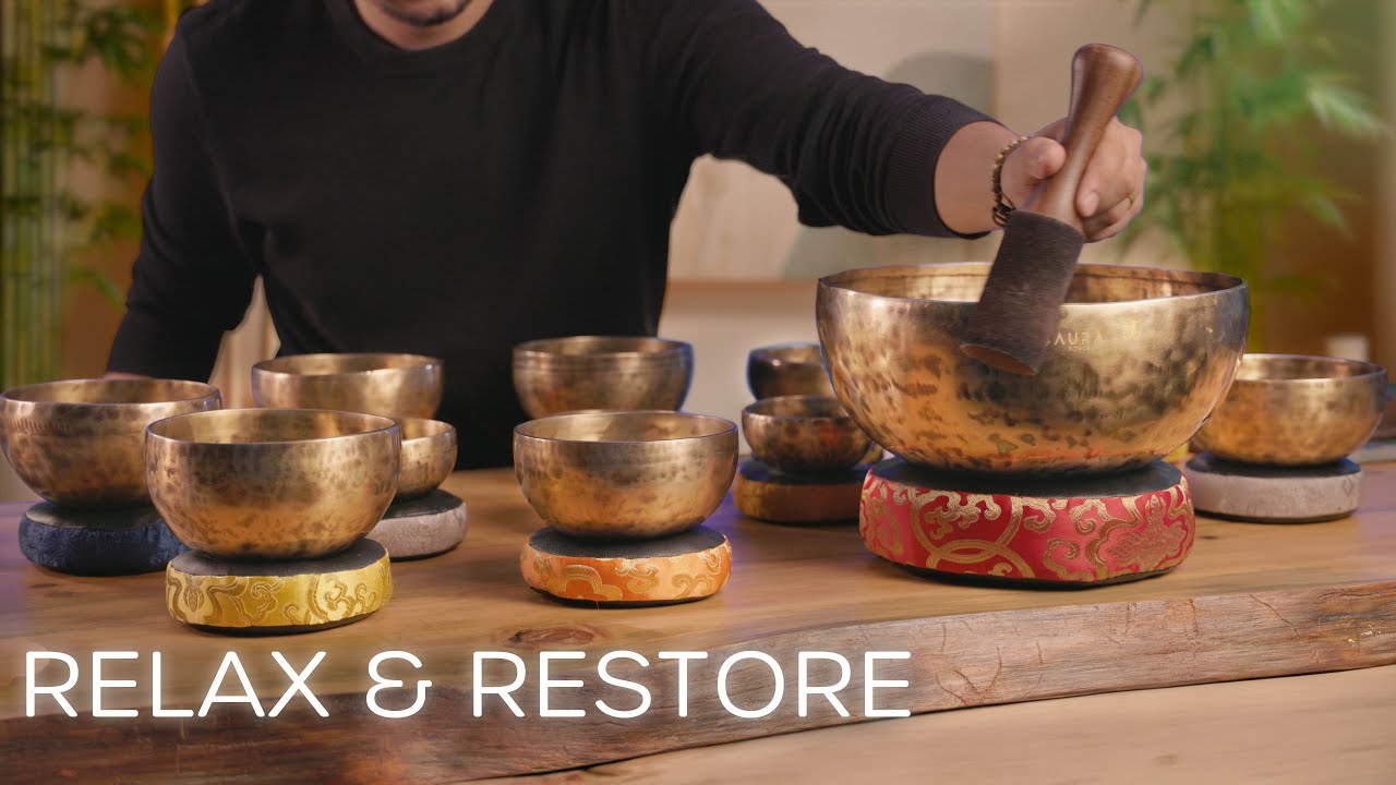 Healing Sounds for Restful Sleep (528Hz) | 1 Hour Tibetan Singing Bowls ...