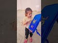 Gaza artist turns aid-issued schoolbags into art