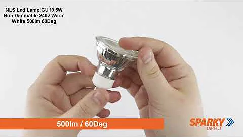 NLS | Led Lamp GU10 5W Non Dimmable 240v Warm White 500lm 60Deg