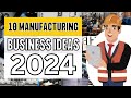 10 profitable manufacturing business ideas to start a business in 2024