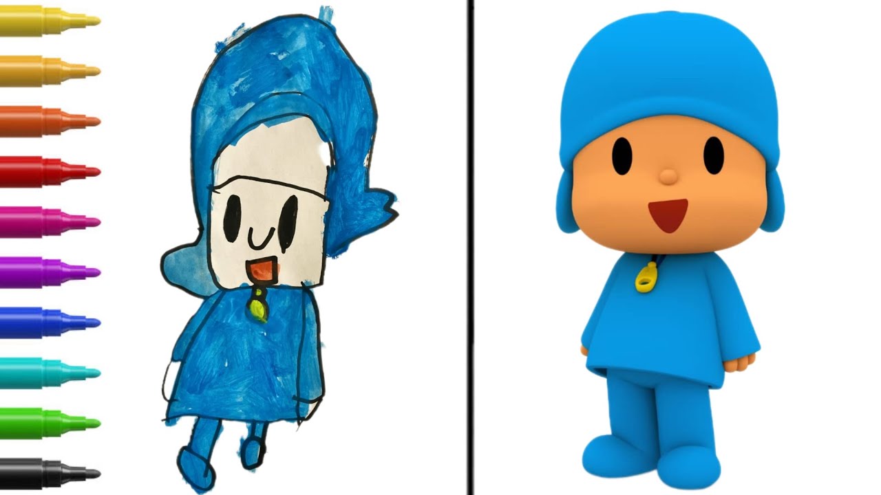 How To Draw Pocoyo – Fun & Easy Drawing Lesson for Kids #pocoyo #howtodraw